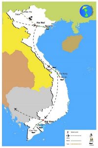 circuit passion vietnam en 13 jours - carte